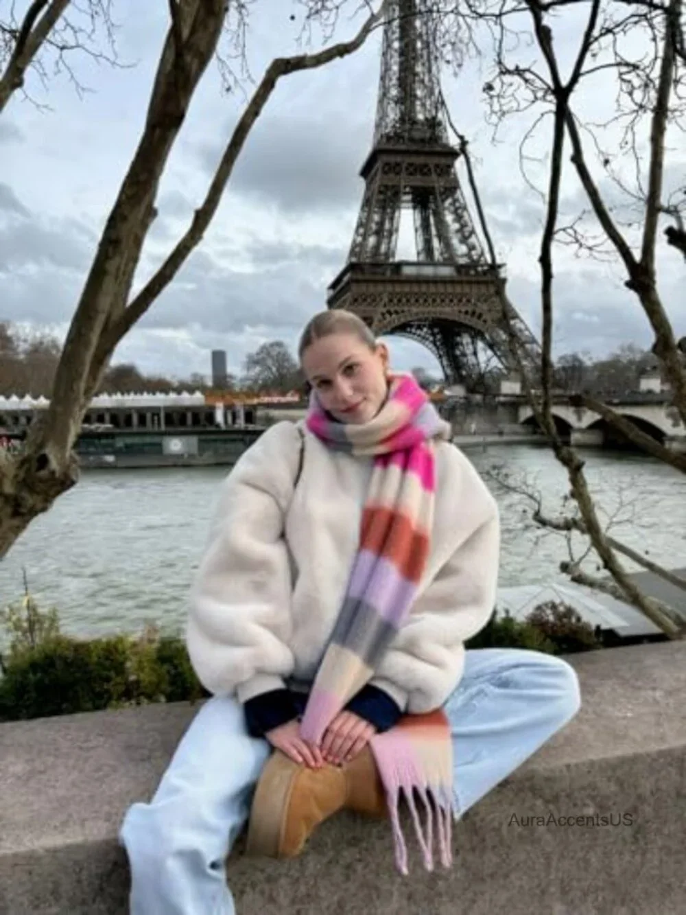 Chunky Knit Blanket Scarf for Women, Oversized Wrap, Thick Winter Scarf with